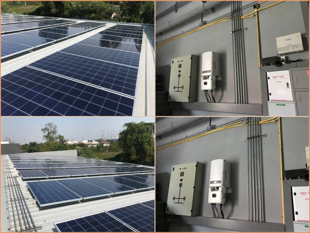 PROJECT : พราวแสง Solar Rooftop 30kW (PV Panel : GCL 330Wp, Inverter : Solar Edge 27.6kW) Location : บางนา กทม.